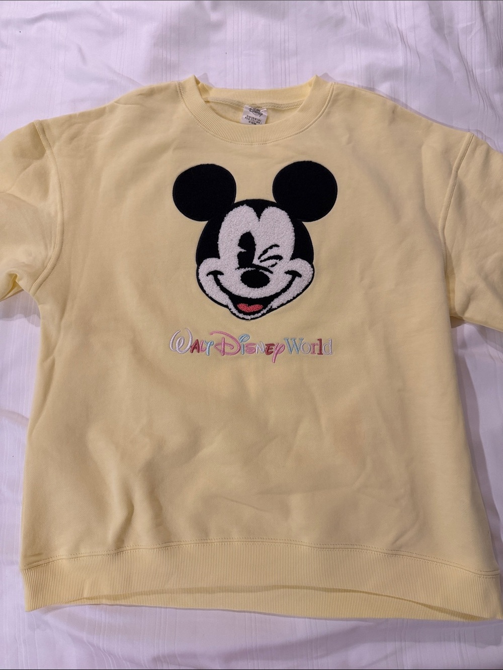 Walt Disney World Yellow Mickey Mouse Sweatshirt